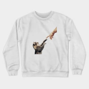 Cat paws and God's hand Crewneck Sweatshirt